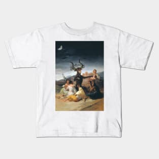 Witches Sabbath by Francisco Goya Kids T-Shirt